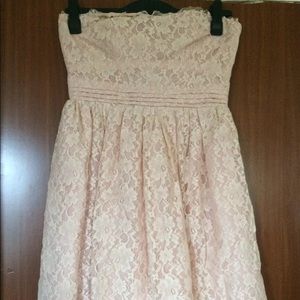 NWOT Wedding/Cocktail Dress blush lace size 12